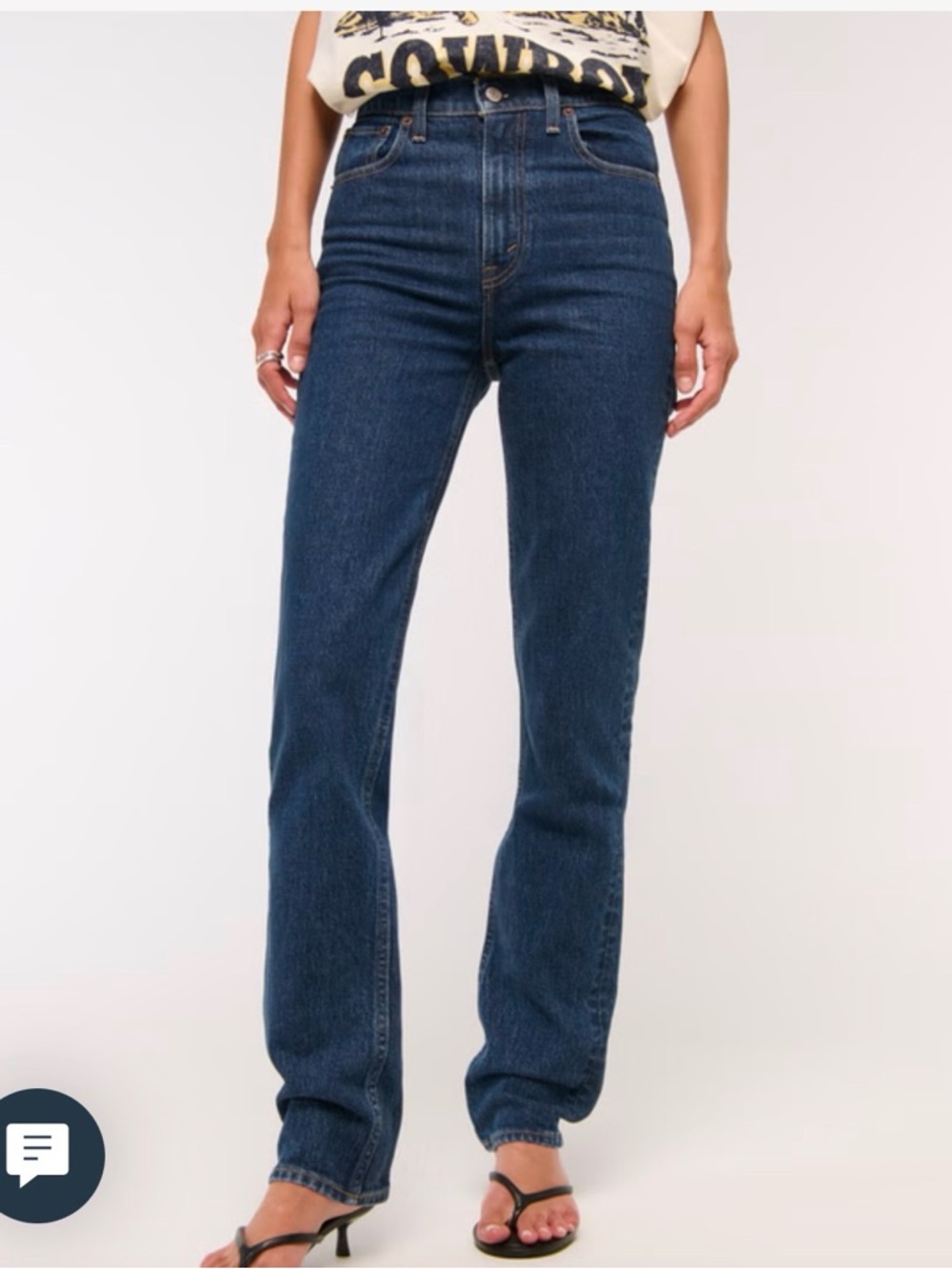 Ambercrombie High-Rise Straight 90ms Jeans - size 27 regular